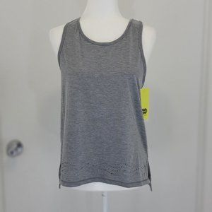 Women's Laser Cut Tank Top All in Motion Gray Color